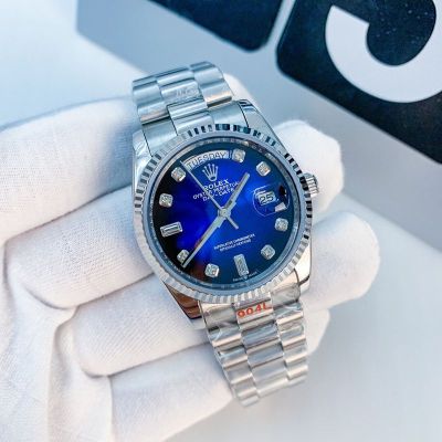 Replica ROLEX Day-date 904L Steel Automatic Movement 36*10MM Blue Watch